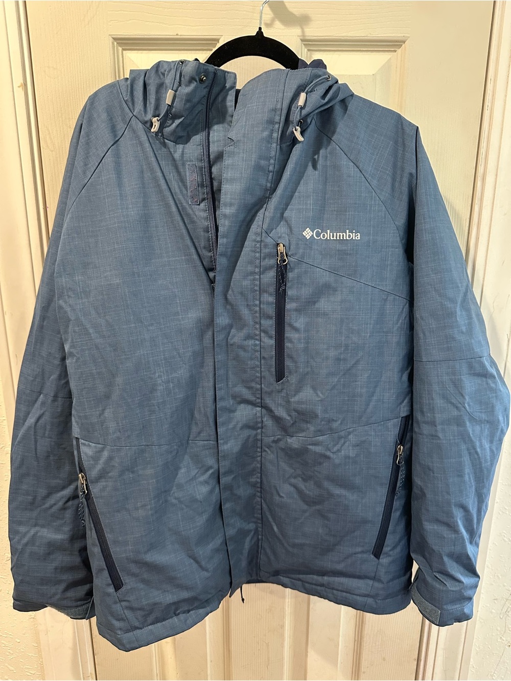 Columbia Men's Slate Blue Hooded Ski Jacket